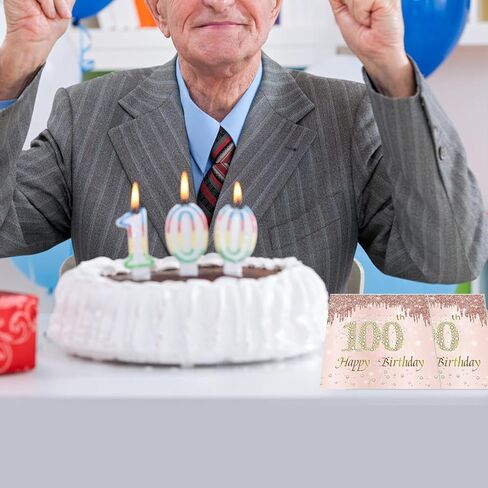 40 Pcs Rose Gold 75th Birthday Napkins 2 Ply Disposable Birthday Napkin for Women Birthday Dinner Rose Gold Luncheon Napkins for 75th Birthday Decorations & Anniversary 13 x 13 Inch in Kuwait