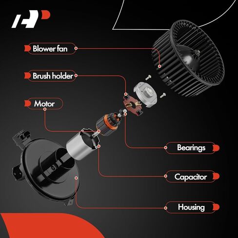 مجموعة محرك منفاخ سخان HVAC A-Premium متوافقة مع سيارات Mazda - 3 2004-2009، 5 2006-2010 - الجانب الأمامي، استبدال # BP4K-61-B10، BP4K61B10 in Saudi Arabia