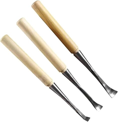 10/15/20mm Carbon Steel Spoon Bent Gouge for Woodcarving & Hollowing Hand Tool(3PC) in Saudi Arabia