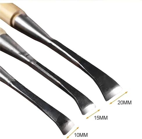 10/15/20mm Carbon Steel Spoon Bent Gouge for Woodcarving & Hollowing Hand Tool(3PC) in Saudi Arabia