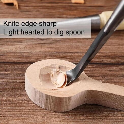 10/15/20mm Carbon Steel Spoon Bent Gouge for Woodcarving & Hollowing Hand Tool(3PC) in Saudi Arabia