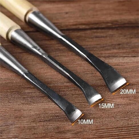 10/15/20mm Carbon Steel Spoon Bent Gouge for Woodcarving & Hollowing Hand Tool(3PC) in Saudi Arabia