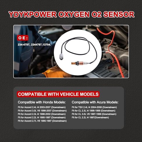 Oxygen O2 Sensor Downstream, 02 Sensor Compatible with Honda for Accord 2003-2007, for Acura for TSX 2004-2008, OE 234-4797 in Saudi Arabia