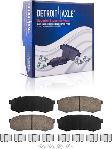 Detroit Axle - Brake Kit for Toyota 03-09 4Runner Lexus GX470 13.31" inch Front and 12.28" inch Rear Drilled & Slotted Brake Rotors Ceramic Brakes Pads 2003 2004 2005 2006 2007 2008 2009 Replacement in Saudi Arabia