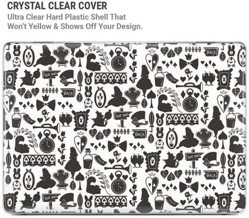 حافظة Skinit + غلاف متوافق مع جهاز MacBook Air 13in M1 (2021) - تصميم صورة ظلية مرخص رسميًا من Disney Alice in Wonderland in Kuwait