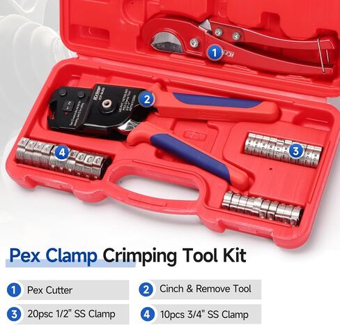 iCrimp Rachet PEX Pipe Cinch Tools for Stainless Steel Clamps meet ASTM 2098 clamping 3/8, 1/2, 3/4, 5/8,1-inch Pipe Tubing Blue in Kuwait