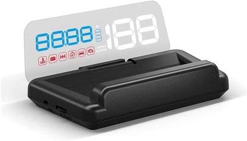 Car Head Up Display for Audi Q5 2018 2019 2020 2021 2022 2023 2024, HUD Display Digital Speedometer with RPM, Water Temp, Mileage, Stereo Projecting Display with Reflector, Plug & Play in Saudi Arabia
