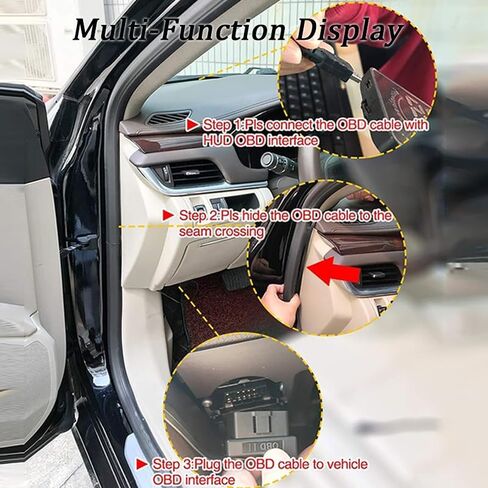 Car Head Up Display for Audi Q5 2018 2019 2020 2021 2022 2023 2024, HUD Display Digital Speedometer with RPM, Water Temp, Mileage, Stereo Projecting Display with Reflector, Plug & Play in Saudi Arabia