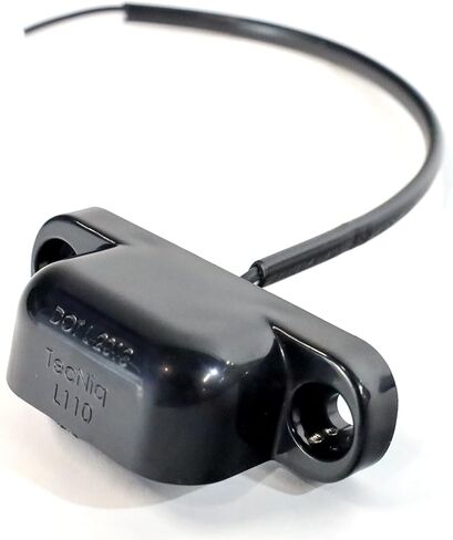 حامل لوحة ترخيص TecNiq L31-WB00-6 مع ضوء LED مدمج - حامل سطحي، إطار أسود، معتمد من DOT - تجميع الكل في واحد للمقطورات شديدة التحمل، وناقلات الألعاب، وشاحنات العمل in Saudi Arabia