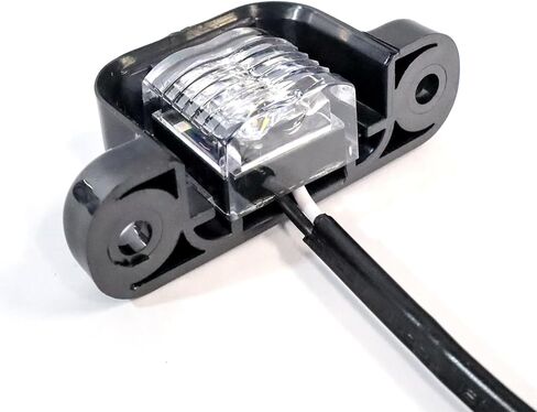 حامل لوحة ترخيص TecNiq L31-WB00-6 مع ضوء LED مدمج - حامل سطحي، إطار أسود، معتمد من DOT - تجميع الكل في واحد للمقطورات شديدة التحمل، وناقلات الألعاب، وشاحنات العمل in Saudi Arabia