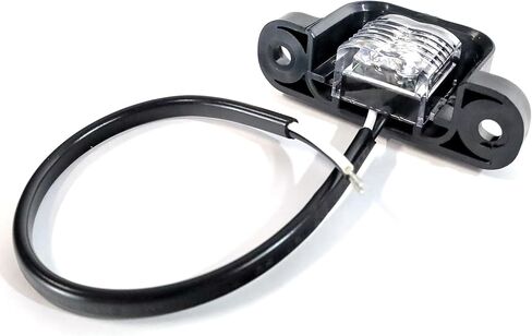 حامل لوحة ترخيص TecNiq L31-WB00-6 مع ضوء LED مدمج - حامل سطحي، إطار أسود، معتمد من DOT - تجميع الكل في واحد للمقطورات شديدة التحمل، وناقلات الألعاب، وشاحنات العمل in Saudi Arabia