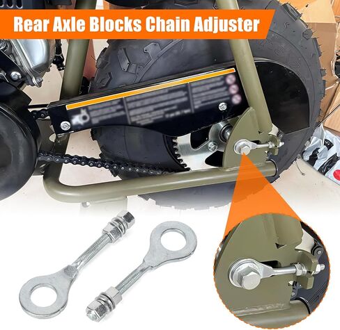 PSLER Chain Tensioner Adjuster - Rear Axle Blocks Chain Adjuster for Precise Alignment & Smooth Riding, Fits for 196cc 6.5hp Mini Bike 50-125cc ATV CRF CT200U Motovox MBX10 MBX11 Mini Bike Trail, 2PCS in Saudi Arabia