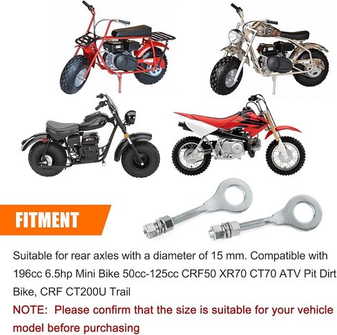 PSLER Chain Tensioner Adjuster - Rear Axle Blocks Chain Adjuster for Precise Alignment & Smooth Riding, Fits for 196cc 6.5hp Mini Bike 50-125cc ATV CRF CT200U Motovox MBX10 MBX11 Mini Bike Trail, 2PCS in Saudi Arabia