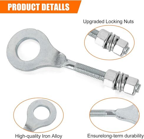 PSLER Chain Tensioner Adjuster - Rear Axle Blocks Chain Adjuster for Precise Alignment & Smooth Riding, Fits for 196cc 6.5hp Mini Bike 50-125cc ATV CRF CT200U Motovox MBX10 MBX11 Mini Bike Trail, 2PCS in Saudi Arabia