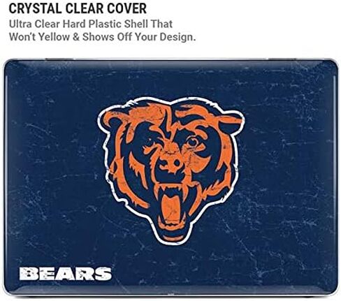 حافظة Skinit + غلاف متوافق مع جهاز MacBook Air 13in (2020) - مرخص رسميًا من NFL Chicago Bears - تصميم بديل متعثر in Saudi Arabia