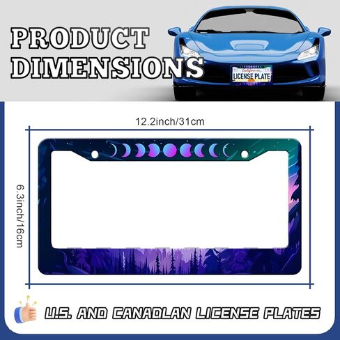 Black White Bow License Plate Frames for Women - 2 Pack Cute License Plate Holder Covers, Aluminum Metal Rust-Proof Waterproof Car Tag Frame with Screws Fasteners Caps in Saudi Arabia