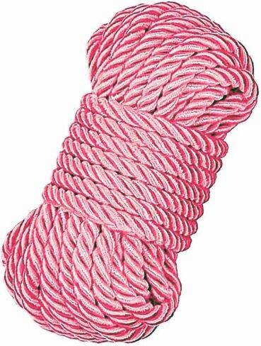 Braided Nylon Silk Ropes - Extra Strength Durable and Soft Thick Multi-Purpose Length 32ft with 8mm Diameter – Pack of 1 Rope (White) in Saudi Arabia