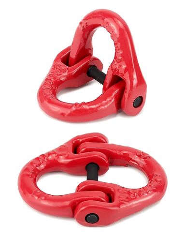 QWORK 10 Pcs Red Painted G80 Alloy Steel Connecting Link, 3/8", 7100 lbs Working Load Limit, Hammer Lock Safety Chain Connector Link in Kuwait