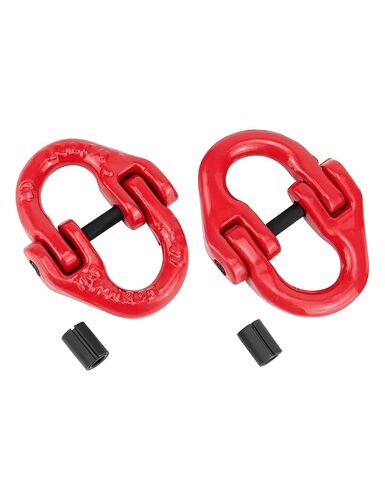 QWORK 10 Pcs Red Painted G80 Alloy Steel Connecting Link, 3/8", 7100 lbs Working Load Limit, Hammer Lock Safety Chain Connector Link in Kuwait