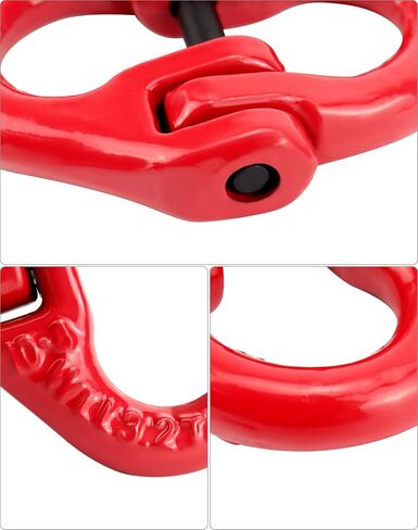 QWORK 10 Pcs Red Painted G80 Alloy Steel Connecting Link, 3/8", 7100 lbs Working Load Limit, Hammer Lock Safety Chain Connector Link in Kuwait