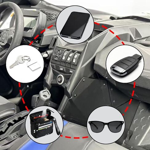 غطاء تخزين مركزي من FinFox لجهاز Maverick X3، أغطية وحدة التحكم المركزية متوافقة مع ملحقات Can Am Maverick X3 MAX XRS XDS Turbo R RR 2017-2024 in Saudi Arabia