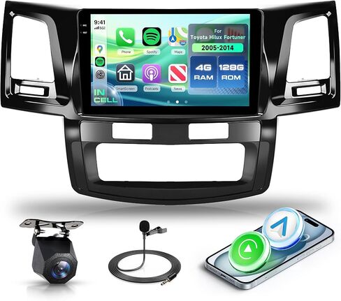 Android Car Stereo for Toyota Fortuner Hilux 2005-2014 Car Radio, Rimoody 9 Inch Touch Screen Head Unit with Mirror Link WiFi GPS Navigation Bluetooth FM RDS AHD Backup Camera SWC MIC Car Audio in Saudi Arabia