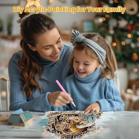 MOGTAA Christmas Diamond Art Hanging Kits for Adults Kids, Jesus Diamond Art Suncatchers, 5D Special Shape Diamond Painting Window Pendant Kit for Home Garden Wall Decor in Saudi Arabia