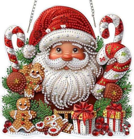 MOGTAA Christmas Diamond Art Hanging Kits for Adults Kids, Jesus Diamond Art Suncatchers, 5D Special Shape Diamond Painting Window Pendant Kit for Home Garden Wall Decor in Saudi Arabia