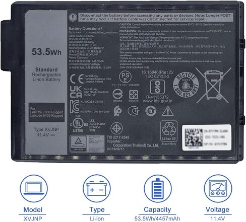 F62G0 39DY5 38WH Laptop Battery for Dell Inspiron 13 7000 2-in-1 7370 7380 5370 P83G P87G P91G P83G001 P83G002 P87G001 Vostro 13 5370 Series 039DY5 0F62G0 RPJC3 0RPJC3 F62GO 11.4V in Saudi Arabia