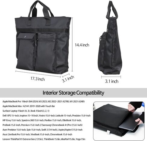 STNINE Laptop Tote Bag for Women Men Messenger Shoulder Bag Convertible Work Bag Fits MacBook Pro 16 LG Gram 16 Chromebook 15.6 Laptop Case for Office School Travel in Saudi Arabia