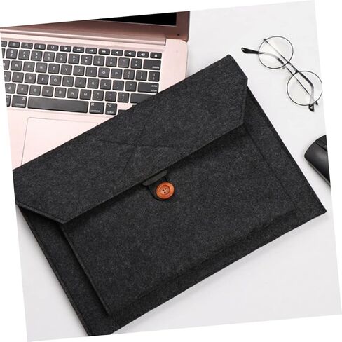 Felt Laptop Sleeve Bag Scratch-Resistant Carrying Case for Notebook with Extra Pockets for Accessories for Business and Travel Use in Saudi Arabia