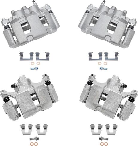 Detroit Axle - 4pc Brake Calipers for 06-10 Chevrolet Impala Monte Carlo, 4 Front and Rear Disc Brake Calipers 2006 2007 2008 2009 2010 Replacement in Saudi Arabia
