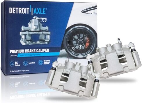 Detroit Axle - 4pc Brake Calipers for 06-10 Chevrolet Impala Monte Carlo, 4 Front and Rear Disc Brake Calipers 2006 2007 2008 2009 2010 Replacement in Kuwait