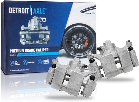 Detroit Axle - 4pc Brake Calipers for 06-10 Chevrolet Impala Monte Carlo, 4 Front and Rear Disc Brake Calipers 2006 2007 2008 2009 2010 Replacement in Kuwait