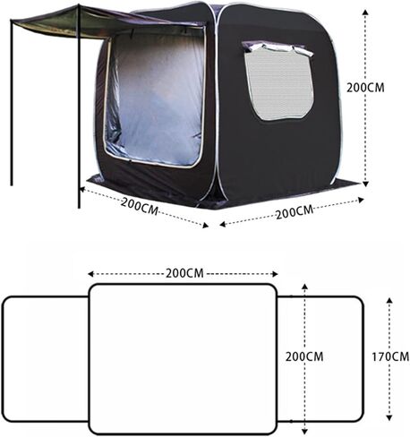 Pop Up Car Rear Tent, SUV Car Tailgate Awning Tents for Camping,Portable Big Space Van Trunk Tent Cover, UV Protection Coating Water Proof (Black) in Saudi Arabia