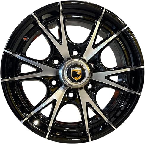 15x6, 6x5.5 Premium Aluminum Trailer Wheel, Black Machine Faced 6Lug Trailer Rim in Saudi Arabia
