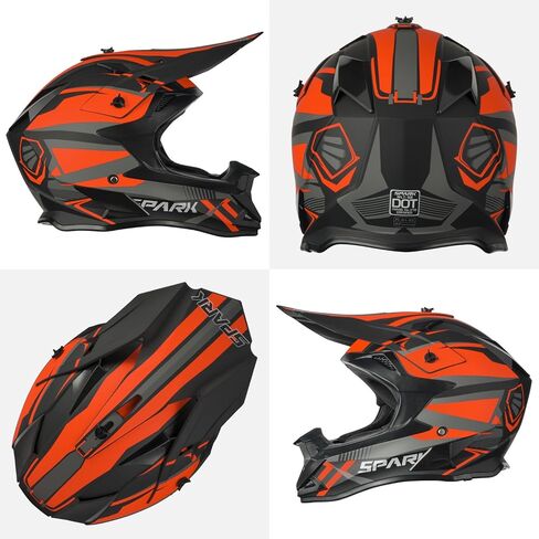 Adult Motocross Helmet ATV Dirt Bike Off-Road Full Face Motorcycle Helmet W/Goggles Gloves & Mask, DOT Approved in Saudi Arabia