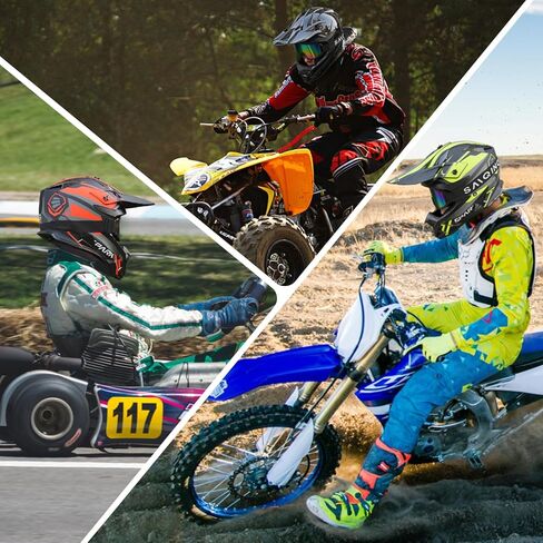 Adult Motocross Helmet ATV Dirt Bike Off-Road Full Face Motorcycle Helmet W/Goggles Gloves & Mask, DOT Approved in Saudi Arabia