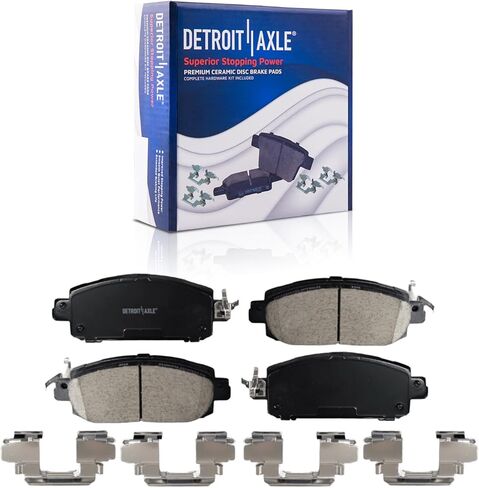 Detroit Axle - Front Brake Pads for 2021-2024 Nissan Kicks 2020-2024 Sentra, Ceramic Brake Pads with Hardware Replacement in Saudi Arabia