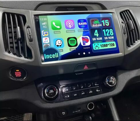 [2+64G] for Kia Sportage 2010-2016 Android 13 Stereo Wireless CarPlay Android Auto, Hikity 9 Inch Touch Screen GPS Navigation Radio with WiFi FM RDS Bluetooth Backup Camera in Saudi Arabia
