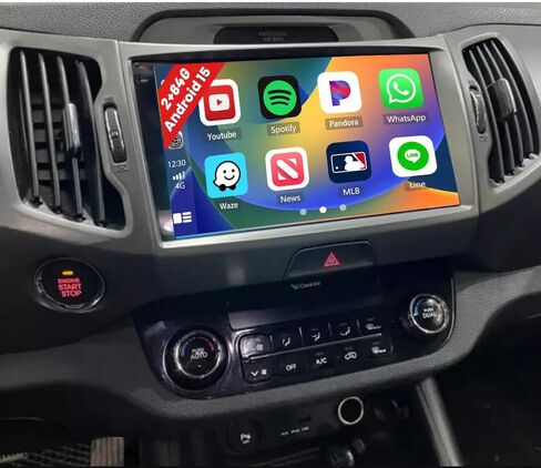 [2+64G] for Kia Sportage 2010-2016 Android 13 Stereo Wireless CarPlay Android Auto, Hikity 9 Inch Touch Screen GPS Navigation Radio with WiFi FM RDS Bluetooth Backup Camera in Saudi Arabia