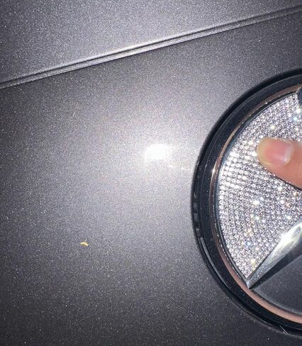 مجموعة ملصقات شعار السيارة الكريستالية متوافقة مع مرسيدس بنز C300 GLB CLA، ملحقات تزيين شارة صندوق السيارة اللامعة، 3 قطع (فضي) in Saudi Arabia