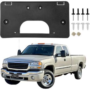 دعامة لوحة الترخيص الأمامية متوافقة مع 2003 2004 2005 2006 2007 GMC Sierra 1500 2500HD 3500HD 15199886 GM1068135 إطار حامل لوحة ترخيص المصد الأمامي in Kuwait