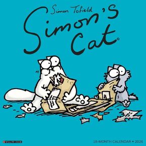 Willow Creek Press، تقويم حائط Simons Cat 2026، 12 بوصة × 12 بوصة، تقويم 18 شهرًا مع غلاف مثبت in Kuwait