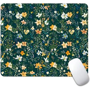 لوحة ماوس مربعة الشكل ونباتات زهور مرسومة بالزيت القديم، تصميم بساط ماوس مخصص ذو ملمس مميز، قماش لوحة ماوس قابل للغسل، قاعدة مطاطية غير قابلة للانزلاق، وسادات فأرة كمبيوتر للفأرة اللاسلكية in Kuwait