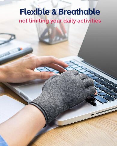 FEATOL مجموعة دعامة معصم للنفق الرسغي وقفازات التهاب المفاصل الضاغطة للنساء - دعامة معصم قصيرة لدعم النهار - تخفيف آلام العمل والكتابة والتهاب الأوتار والالتواء - اليد اليمنى، مقاس متوسط in Kuwait