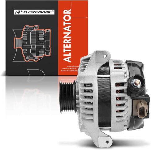 مولد كهربائي ممتاز متوافق مع Ford F-150 F150 2009-2010 V8 4.6L (محرك VIN W)، 12 فولت 135 أمبير في اتجاه عقارب الساعة 6 بكرة أخدود، استبدال # 104210-5960، 9L3Z-10346-B in Saudi Arabia