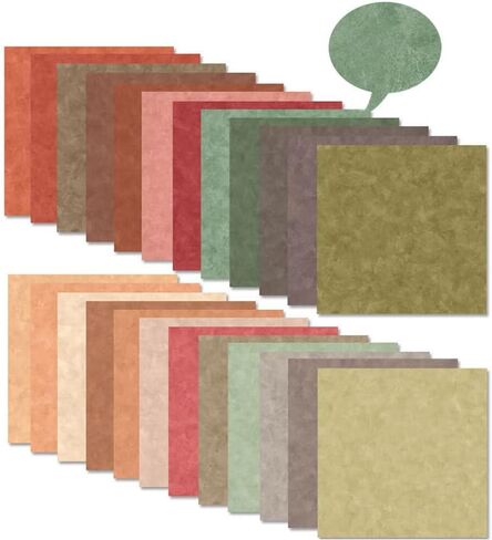 24 Sheets Scrapbook Paper Solid Colors - Double-Sided Earth Tone Craft Sheets for DIY Decorative Background Card Making Photo Album Junk Journal Decor, 12"x12" (Earth Tone) in Saudi Arabia