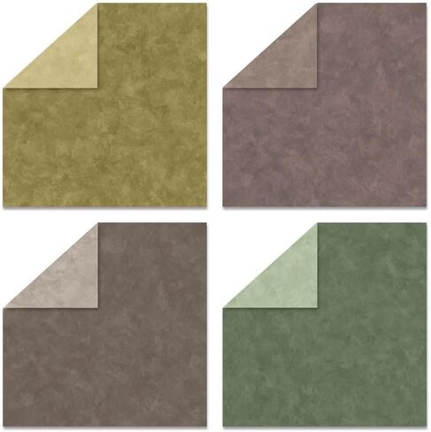 24 Sheets Scrapbook Paper Solid Colors - Double-Sided Earth Tone Craft Sheets for DIY Decorative Background Card Making Photo Album Junk Journal Decor, 12"x12" (Earth Tone) in Saudi Arabia