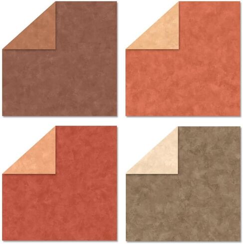 24 Sheets Scrapbook Paper Solid Colors - Double-Sided Earth Tone Craft Sheets for DIY Decorative Background Card Making Photo Album Junk Journal Decor, 12"x12" (Earth Tone) in Saudi Arabia